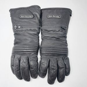 Hein Gericke Black Lined Leather Gloves Size Small